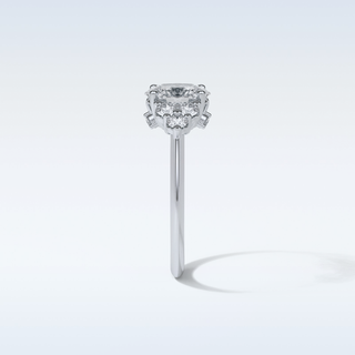 1.33 CT Cluster Engagement Ring Featuring Oval Moissanite