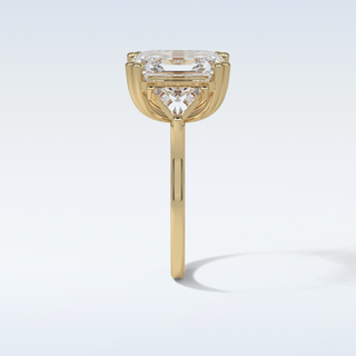 7.02 CT 3 Stone Engagement Ring Featuring Asscher Moissanite 11