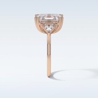 7.02 CT 3 Stone Engagement Ring Featuring Asscher Moissanite 18