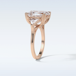 7.02 CT 3 Stone Engagement Ring Featuring Asscher Moissanite 19