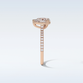 1.33 CT Pave Engagement Ring Featuring Pear Moissanite