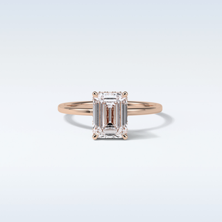 1.60 CT Hidden Halo Engagement Ring Featuring Emerald Moissanite