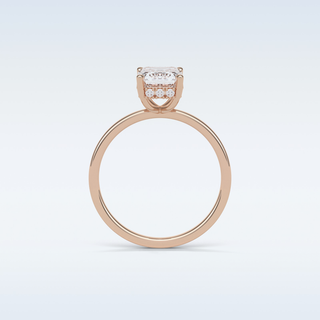 1.60 CT Hidden Halo Engagement Ring Featuring Emerald Moissanite