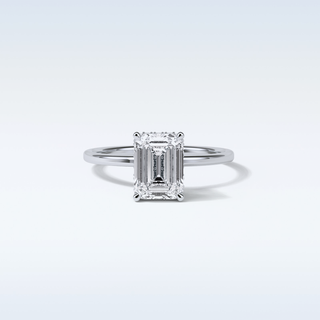 1.60 CT Hidden Halo Engagement Ring Featuring Emerald Moissanite