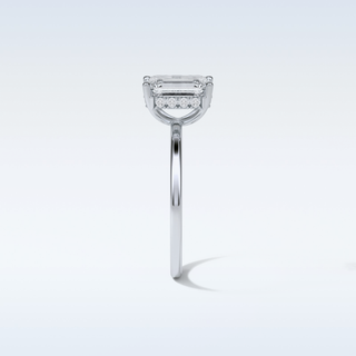 1.60 CT Hidden Halo Engagement Ring Featuring Emerald Moissanite