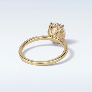 2.72 CT Pave Engagement Ring Featuring Oval Moissanite