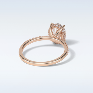 2.72 CT Pave Engagement Ring Featuring Oval Moissanite