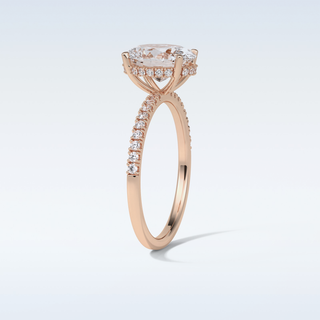 2.72 CT Pave Engagement Ring Featuring Oval Moissanite