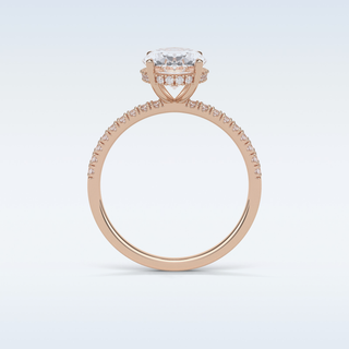 2.72 CT Pave Engagement Ring Featuring Oval Moissanite