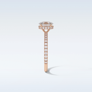 1.33 CT Pave Engagement Ring Featuring Oval Moissanite