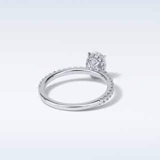 1.33 CT Pave Engagement Ring Featuring Oval Moissanite
