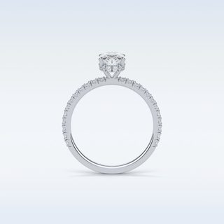 1.33 CT Pave Engagement Ring Featuring Oval Moissanite