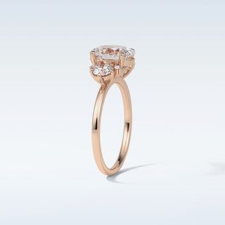 1.91 CT 3 Stone Engagement Ring Featuring Oval Moissanite