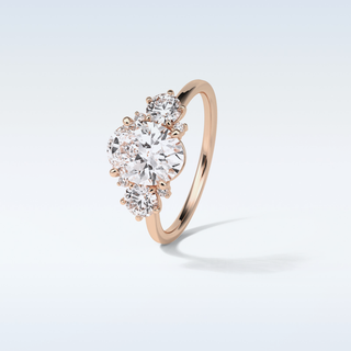 1.91 CT 3 Stone Engagement Ring Featuring Oval Moissanite