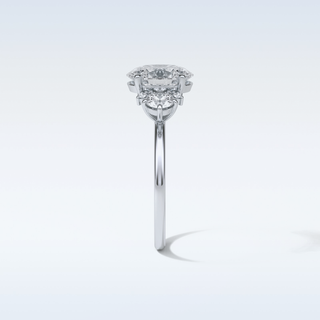 1.91 CT 3 Stone Engagement Ring Featuring Oval Moissanite