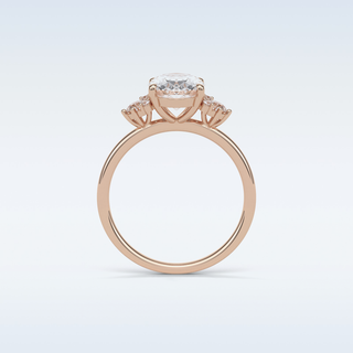 1.91 CT Cluster Engagement Ring Featuring Oval Moissanite