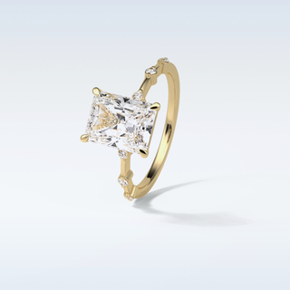 2.43 CT Dainty Engagement Ring Featuring Radiant Moissanite