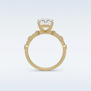 2.43 CT Dainty Engagement Ring Featuring Radiant Moissanite