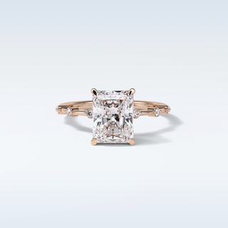 2.43 CT Dainty Engagement Ring Featuring Radiant Moissanite