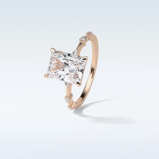 2.43 CT Dainty Engagement Ring Featuring Radiant Moissanite