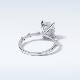 2.43 CT Dainty Engagement Ring Featuring Radiant Moissanite