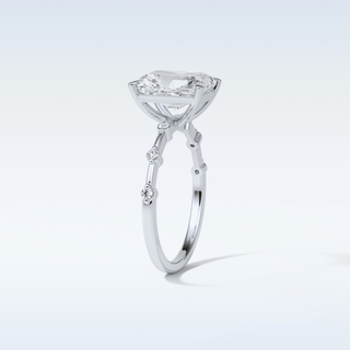 2.43 CT Dainty Engagement Ring Featuring Radiant Moissanite