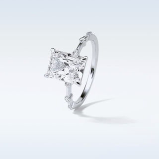 2.43 CT Dainty Engagement Ring Featuring Radiant Moissanite
