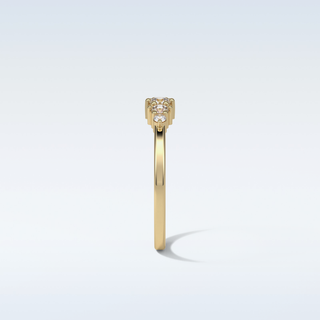 0.3 TCW 5 Stone Wedding Band Featuring Round Moissanite