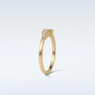 0.3 TCW 5 Stone Wedding Band Featuring Round Moissanite