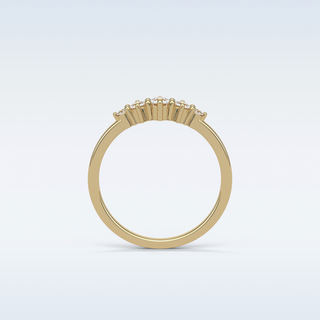 0.3 TCW 5 Stone Wedding Band Featuring Round Moissanite