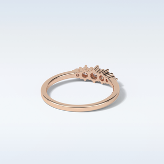 0.3 TCW 5 Stone Wedding Band Featuring Round Moissanite