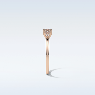 0.3 TCW 5 Stone Wedding Band Featuring Round Moissanite