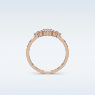 0.3 TCW 5 Stone Wedding Band Featuring Round Moissanite