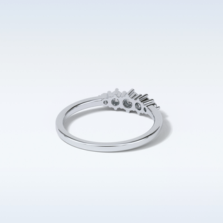 0.3 TCW 5 Stone Wedding Band Featuring Round Moissanite