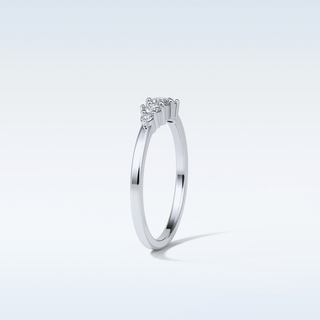 0.3 TCW 5 Stone Wedding Band Featuring Round Moissanite