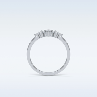 0.3 TCW 5 Stone Wedding Band Featuring Round Moissanite