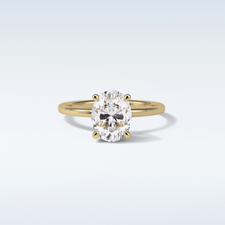 1.91 CT Solitaire Engagement Ring Featuring Oval Moissanite