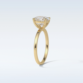 1.91 CT Solitaire Engagement Ring Featuring Oval Moissanite