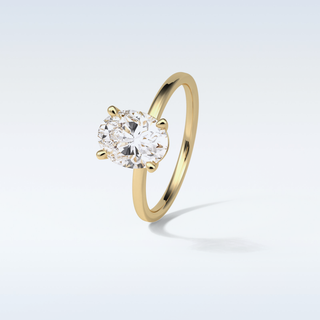 1.91 CT Solitaire Engagement Ring Featuring Oval Moissanite