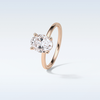 1.91 CT Solitaire Engagement Ring Featuring Oval Moissanite