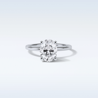1.91 CT Solitaire Engagement Ring Featuring Oval Moissanite