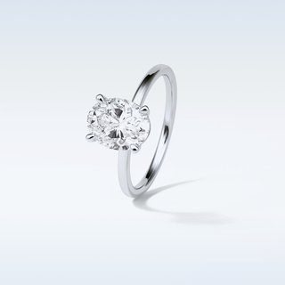 1.91 CT Solitaire Engagement Ring Featuring Oval Moissanite