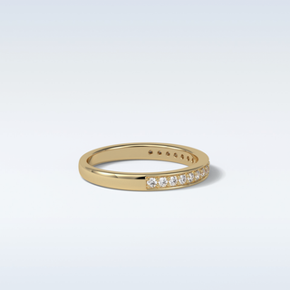 0.3 TCW Half Eternity Wedding Band Featuring Round Moissanite
