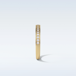 0.3 TCW Half Eternity Wedding Band Featuring Round Moissanite