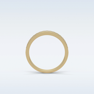 0.3 TCW Half Eternity Wedding Band Featuring Round Moissanite