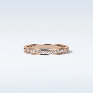 0.3 TCW Half Eternity Wedding Band Featuring Round Moissanite