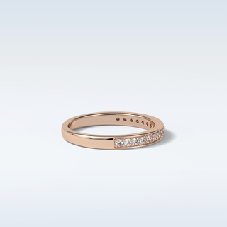 0.3 TCW Half Eternity Wedding Band Featuring Round Moissanite