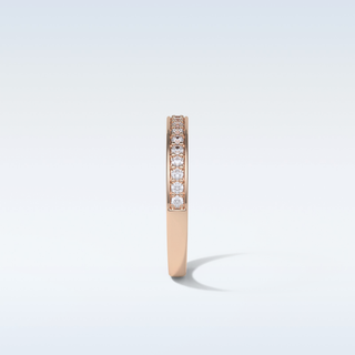 0.3 TCW Half Eternity Wedding Band Featuring Round Moissanite