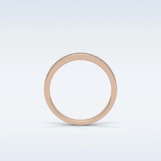0.3 TCW Half Eternity Wedding Band Featuring Round Moissanite