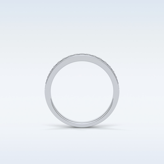 0.3 TCW Half Eternity Wedding Band Featuring Round Moissanite